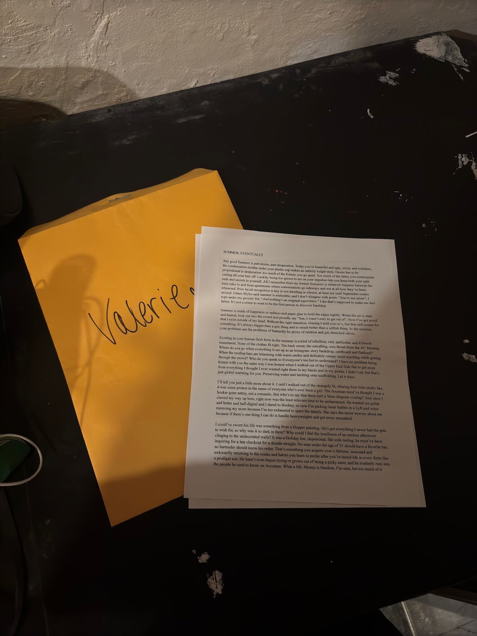 in conversation with valerie estrina: the best writing happens when you’re not writing